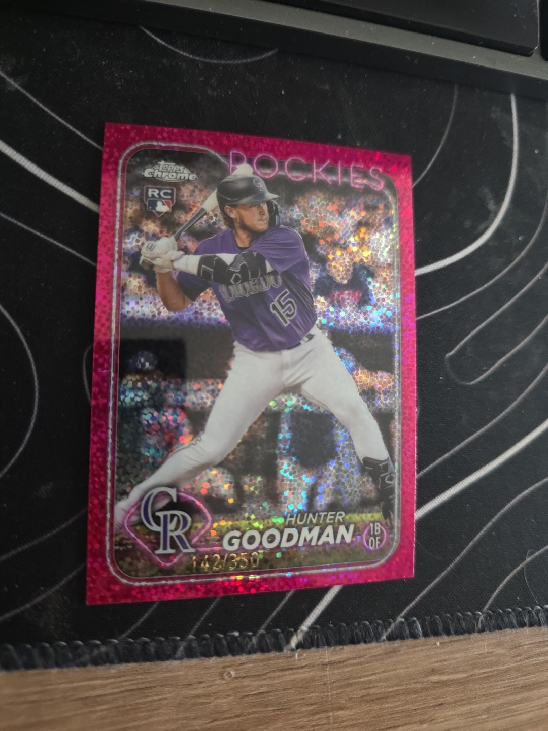 2024 Topps Chrome - Hunter Goodman #99 Magenta Speckle Refractor /350 (RC)