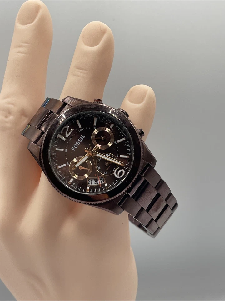 Fossil Womens Watch Dual Time 24H Day Date 39mm Case ES4110 Quartz Analog - image 3 of 4