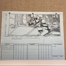 STAR WARS RETURN OF THE JEDI storyboards movie props George Lucas  Speeder Bike