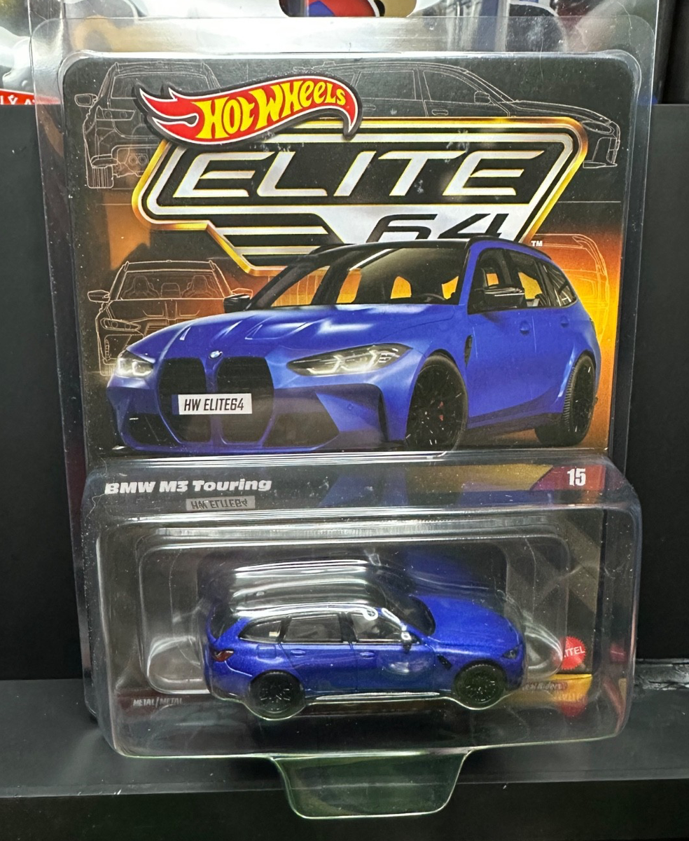 Hot Wheels Elite 64 BMW M3 Blue Touring Mattel Creations G80