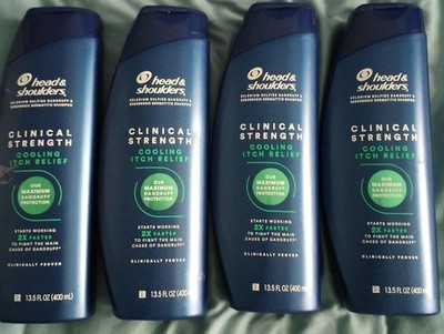 4 pk Head Shoulders Clinical Strength Dandruff Shampoo Itch Relief 13.5 oz 12/26