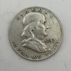 1957-D Franklin Half Dollar 90% Silver.    C-100
