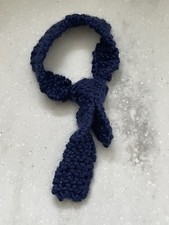 Pet Knit Neck Tie Small Dog Cat Navy Blue