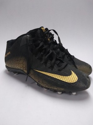 Nike Alpha Pro 2 TD 3/4 Mid Football Cleats 725223-072 Army Green Gold Size 13.5