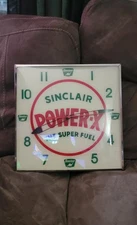 Sinclair Dino Glass Face Clock Vintage Pam Lighted Anniversary Edition