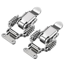 2pcs 201 Stainless Steel Spring Loaded Toggle Latch Catch Clamp 68mm New