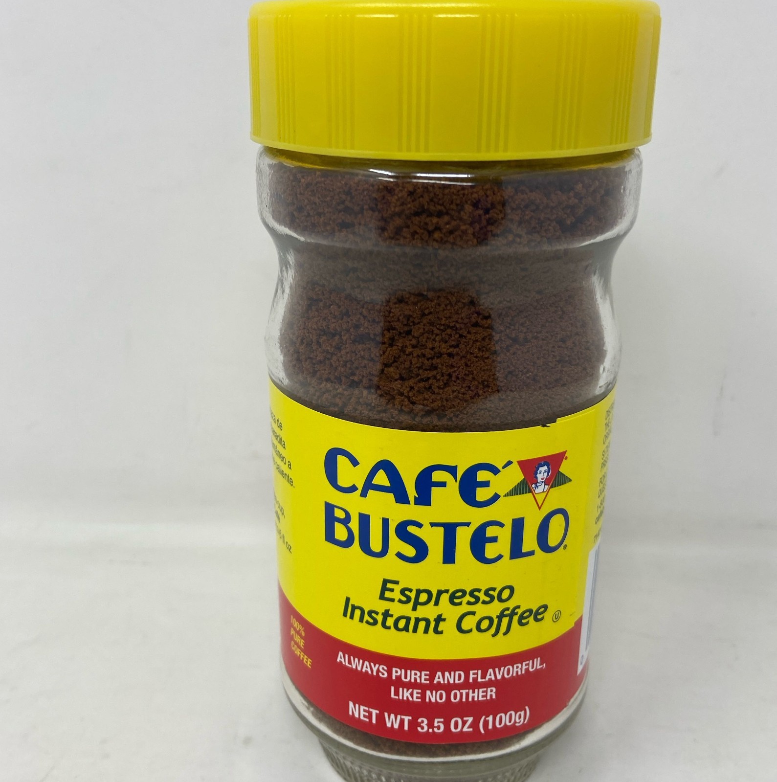 Cafe Bustelo Espresso Instant Coffee 3.5 oz Jar - Yellow Lid/Label