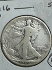 1916-d Walking Liberty Half, 1st Year Of Issue, Better Date, Free shipping