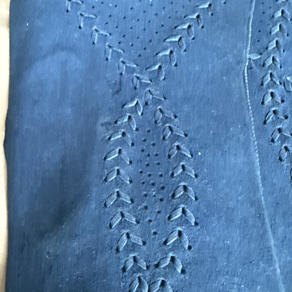 Guantes formales vintage años 50 gamuza azul XS/S Foto 3 de 4