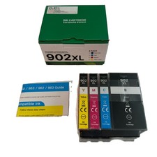 4 Pack 902 XL Ink Cartridges for HP Officejet Pro 6960 6968 6970 6975 6978 6958