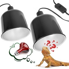 2 Pack Reptile Dome Lamp Cover Light Shade, 7.5 Inch Deep Reptile Dome Light ...
