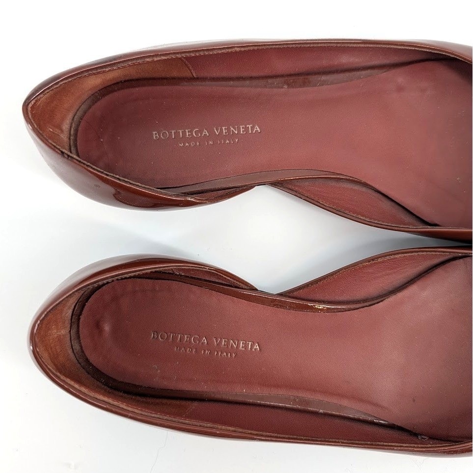 Bottega Veneta Patent Leather Pointed Toe D'Orsay Flats Made in Italy Size 38 thumbnail 5