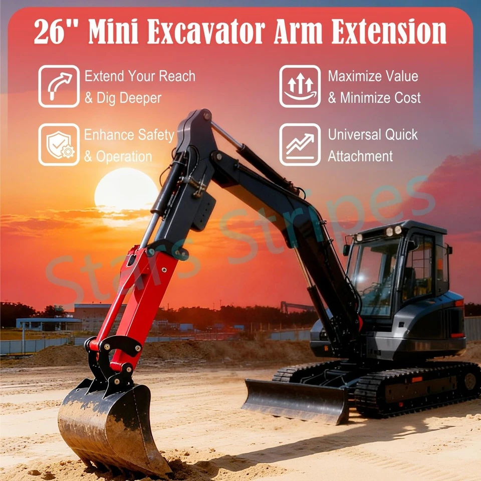 Kit de extensión de brazo de excavadora para mini excavadora de 0,8 toneladas-2 toneladas Foto 2 de 4