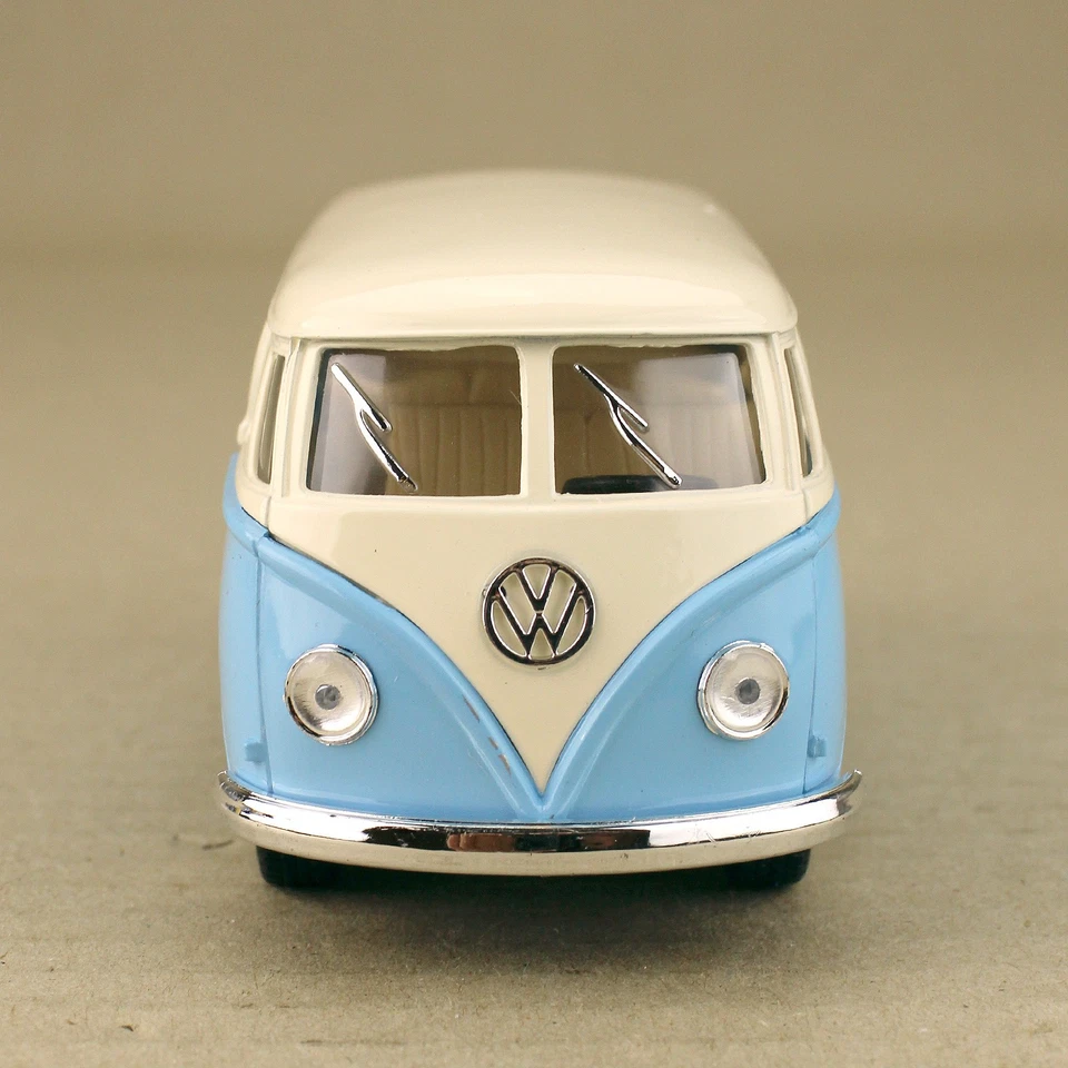 1962 Volkswagen Classic Kombi Van Microbus Campervan Blue Hippy 13cm 1:32 - image 2 of 4
