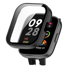 PC Full Coverage Protective Watch Case Cover Tempered Glass Screen Protector