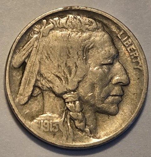 Nicer low mintage 1913 P Type 1 Buffalo Head Nickel