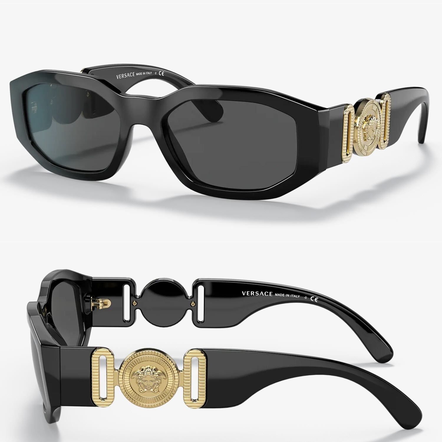 VERSACE VE4361 GB1 87 Black Grey 53 mm Unisex Sunglasses thumbnail 7