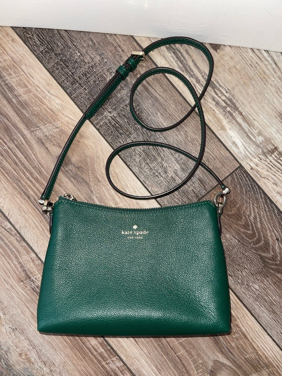 Kate Spade New York Kelly Green Pebbled Crossbody Bag Adjustable