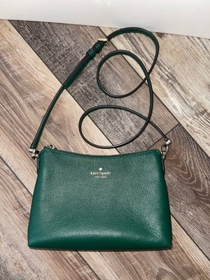 Kate Spade New York Kelly Green Pebbled Crossbody Bag Adjustable