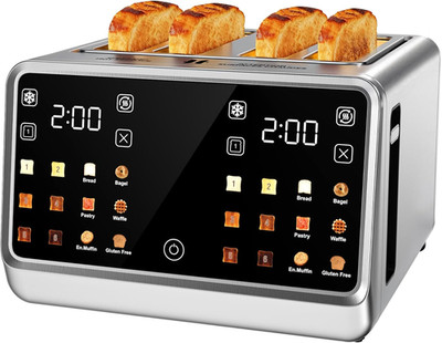 Smart Toaster 4 Slice Wide Slot  Dual Digital Touchscreen & Independent Control