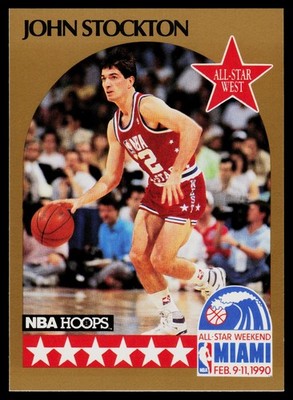 -CS- 1990-91 NBA Hoops All-Star - #25 John Stockton (C) *Free Shipping* 