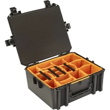 Pelican Vault V600 Large Equipment Case with Lid Foam and Dividers, Black