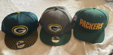 Lote de 3 Sombreros Green Bay Packers NFL Snapback Gorra Camionero New Era Reebok Para Hombres
