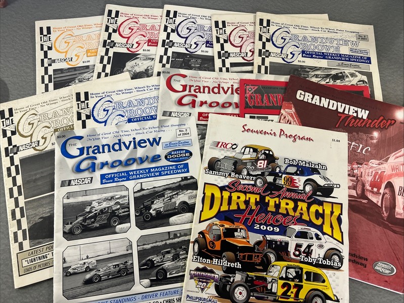 Vintage 2000sGrandview Groove Speedway (PA) Official Souveinir Program Lot Of 12