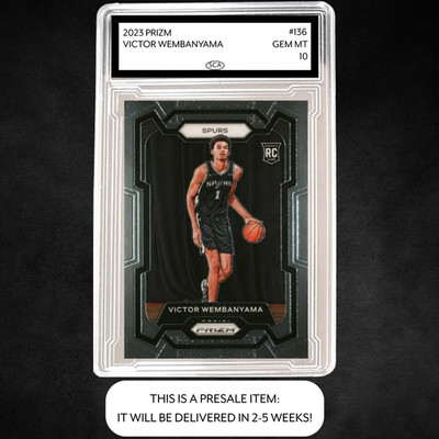 2023 Panini Prizm - Victor Wembanyama Rookie Card #136  - GEM MINT 10 PRESALE