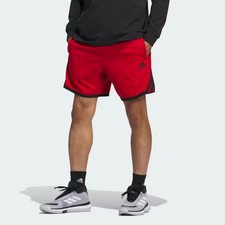 NWT Pair Adidas Crazy Lite Red/Black 9" Athletic Shorts Men's Size 2XL JP2158