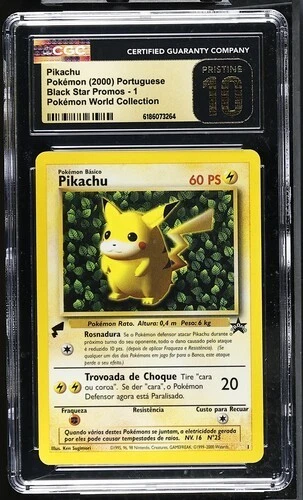 Pikachu 1 - Pokémon Portuguese BSP: Pokémon World Collection CGC 10 PRISTINE