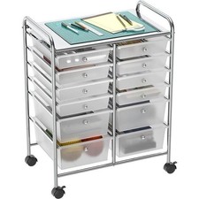 Utility Cart with 12 Drawers Rolling Storage Art Craft Organizer on Wheels