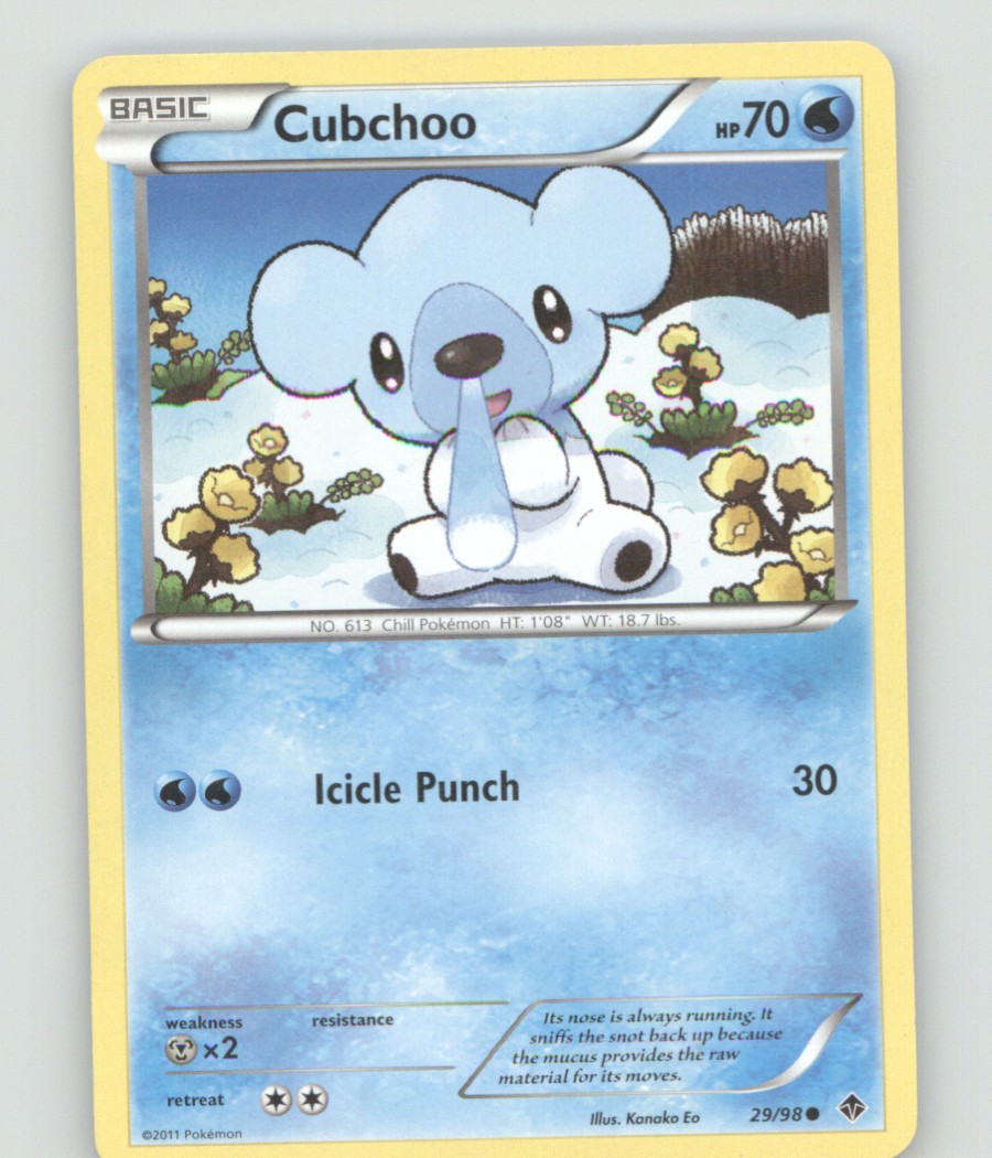 CUBCHOO 29/98 C EMERGING POWERS POKEMON LP EO