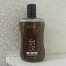RARE Bath & Body Works OAK FOR MEN 2 in 1 Hair + Body Wash FULL 10oz Gel Shower