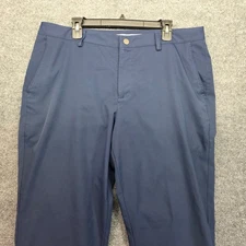 Puma Mens Navy Blue Golf Performance Flat Front Pants Straight Leg Size 38x30
