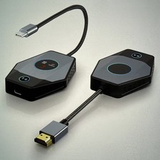 Wireless HDMI Transmitter and Receiver, 4K Decode 1080P Output, 2.4G/5G, 328FT