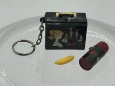 Vintage 1999 Barbie Keychain Lunchbox with Thermos & Banana Inside Basic Fun Inc