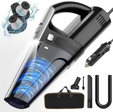 Car Vacuum, Portable Vacuum Cleaner with Powerful 7000PA Suction  DC 12V Power