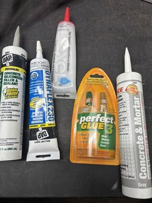 Various Scale Concrete Putty And Glue Lot Of 5