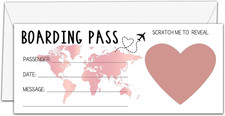 Scratch Surprise Boarding Pass, 1 Set Make Your Own DIY Travel Ticket, Surprise