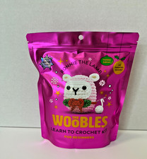 New The Woobles Ronnie the Lamb Crochet Kit Holiday Edition with Glitter Yarn