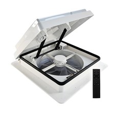 14x14 Reversible 12V/24V RV Roof Vent Fan, Rain Sensor Remote Control, 1170...