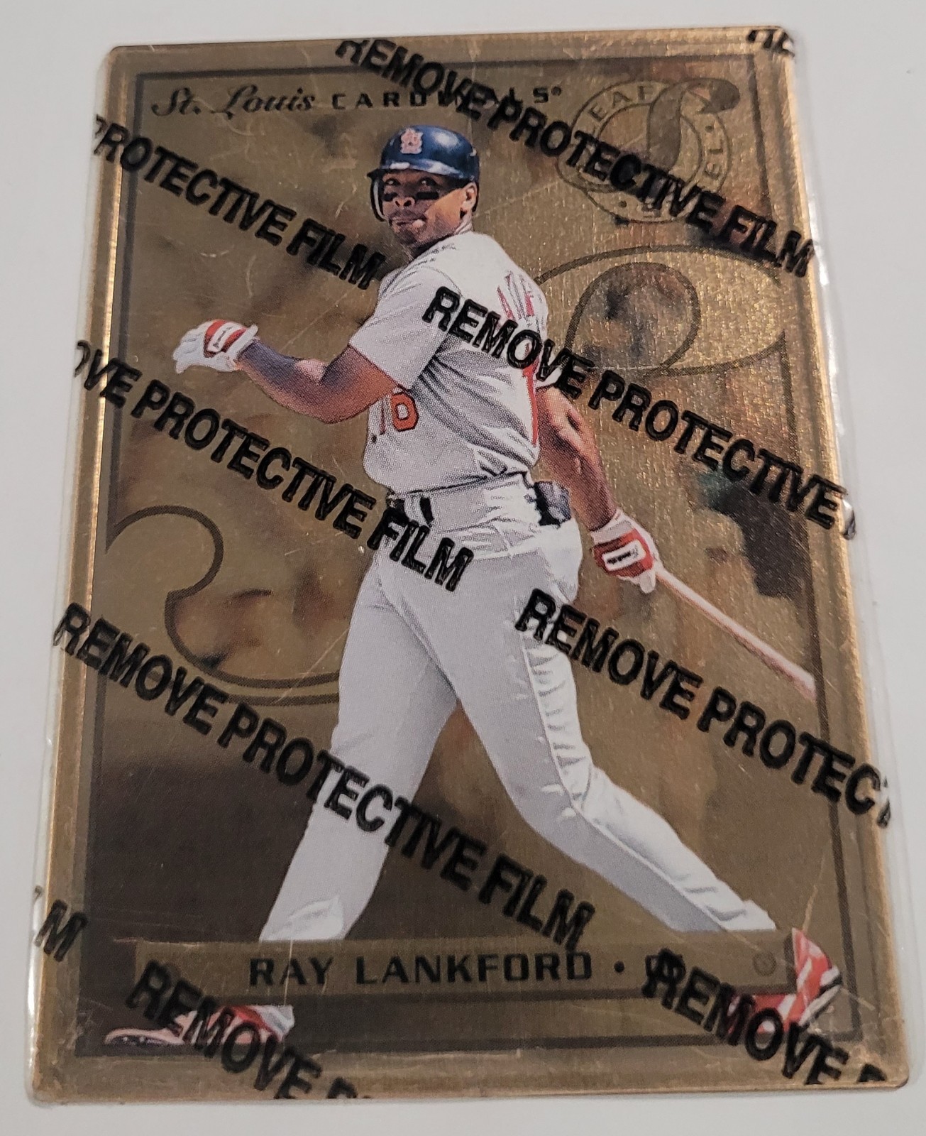 1996 Leaf Preferred Steel Gold #29 Ray Lankford St. Louis Cardinals