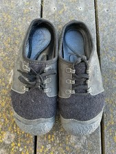 KEEN 1208 Womens 6 Mule Clog Shoe Slip On Leather Gray Black Wool Casual
