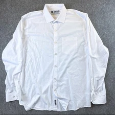 Dixxon Signature Series D-Lux White Black Bamboo Long Sleeve Shirt Mens L Tall