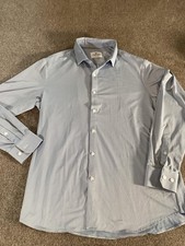 Mizzen Main Shirt Mens XL Trim Fit Blue Performance Stretch Button Down Plaid