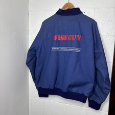 Vintage 80s Wiseguy TV Show Jacket Promo Mobster Mafia Embroidered Sz M Blue