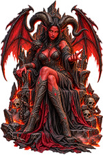 Succubus Demon Queen Sticker Gothic Dark Fantasy Devil Woman Die Cut Decal Succubus Demon Queen Sticker Gothic Dark Fantasy Devil Woman Die Cut Decal