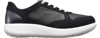 NEW JOYA WOMENS BRITT BLACK LEATHER COMFORT LACE SNEAKER  SHOE us 7.5 eu 38 1/3