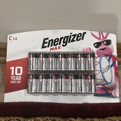 14 PACK of ENERGIZER MAX C CELL Batteries, Alkaline Batteries BRAND NEW SEALED